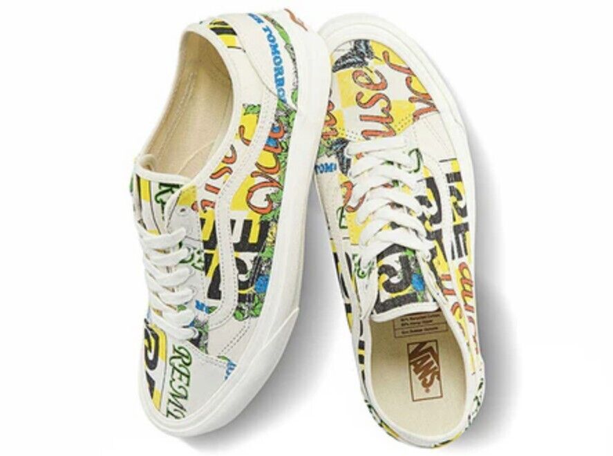 Vans Mens Old Skool Eco Theory Tapered 'White Yellow Black' / RRP £75