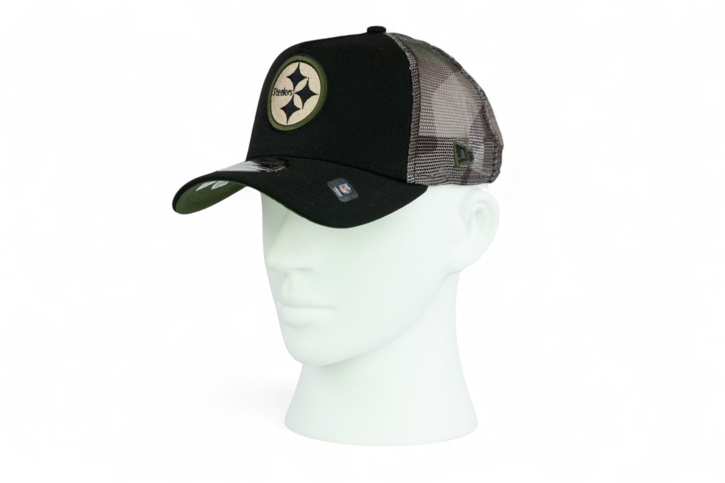 New Era Pittsburgh Steelers NFL Woodland Trucker Cap / Camo Black / RRP £35
