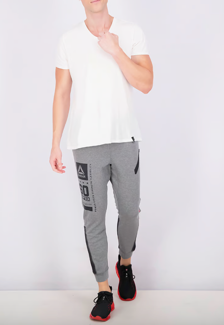 Reebok Mens Sport Fit One Series Drawstring Trousers / BNWT / Grey / RRP £52