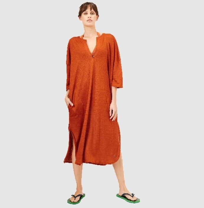 Vilebrequin Farlini Linen Cover Up / Paprika / Womens / RRP £170