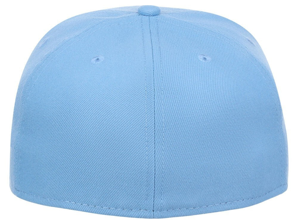 Unisex Plain Full Court Fitted Hat / Blue / £22