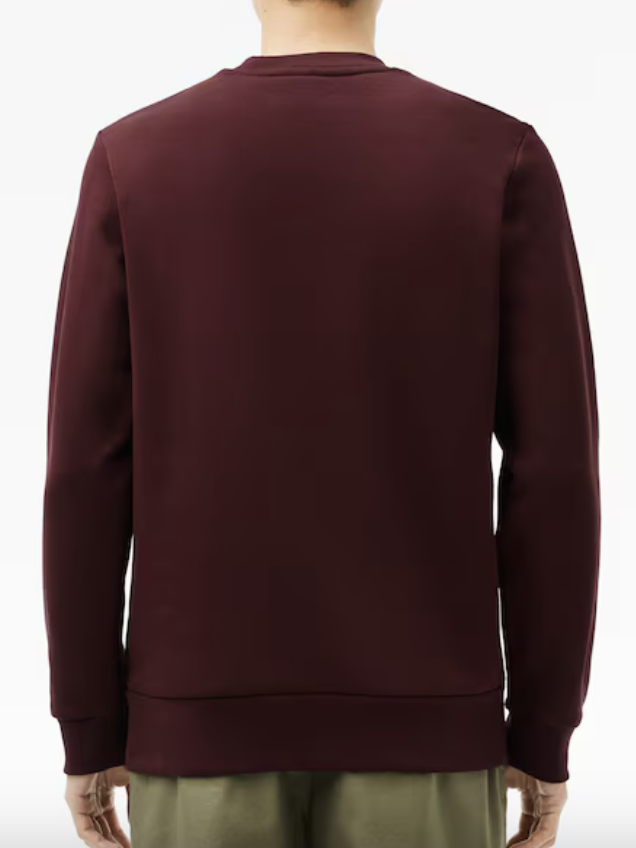 Lacoste Mens Fleece Crew Neck Sweatshirt / Bordeaux / BNWT / RRP £109