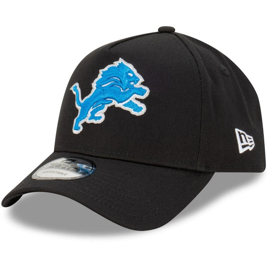 New Era Adult NFL Detroit Lions 9Forty A-Frame Adjustable Cap / Black / RRP £27