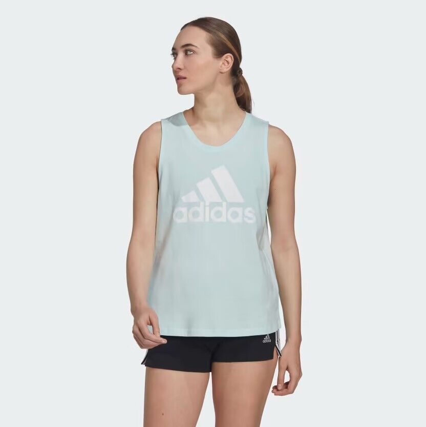 Adidas Womens Essential Big Logo Tank Top / Light Blue / RRP £22