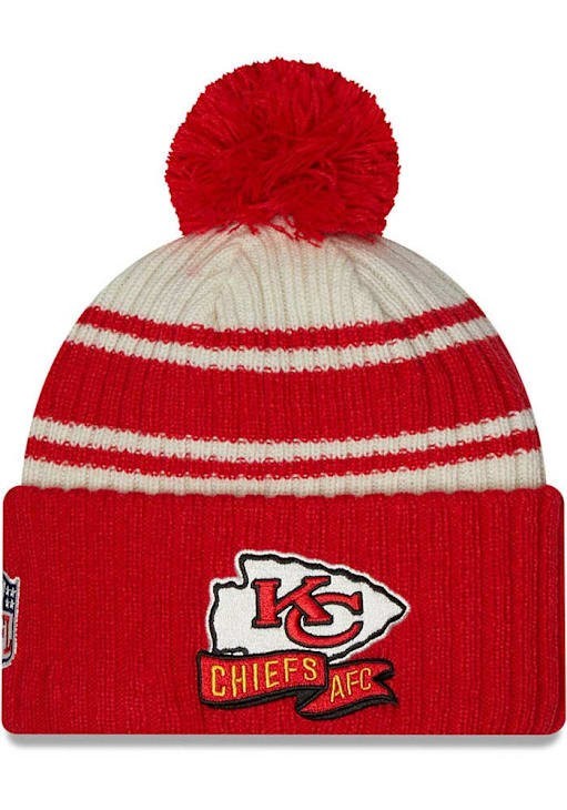 New Era Kansas City Chiefs NFL Sport Knit Hat / Red White / RRP £30