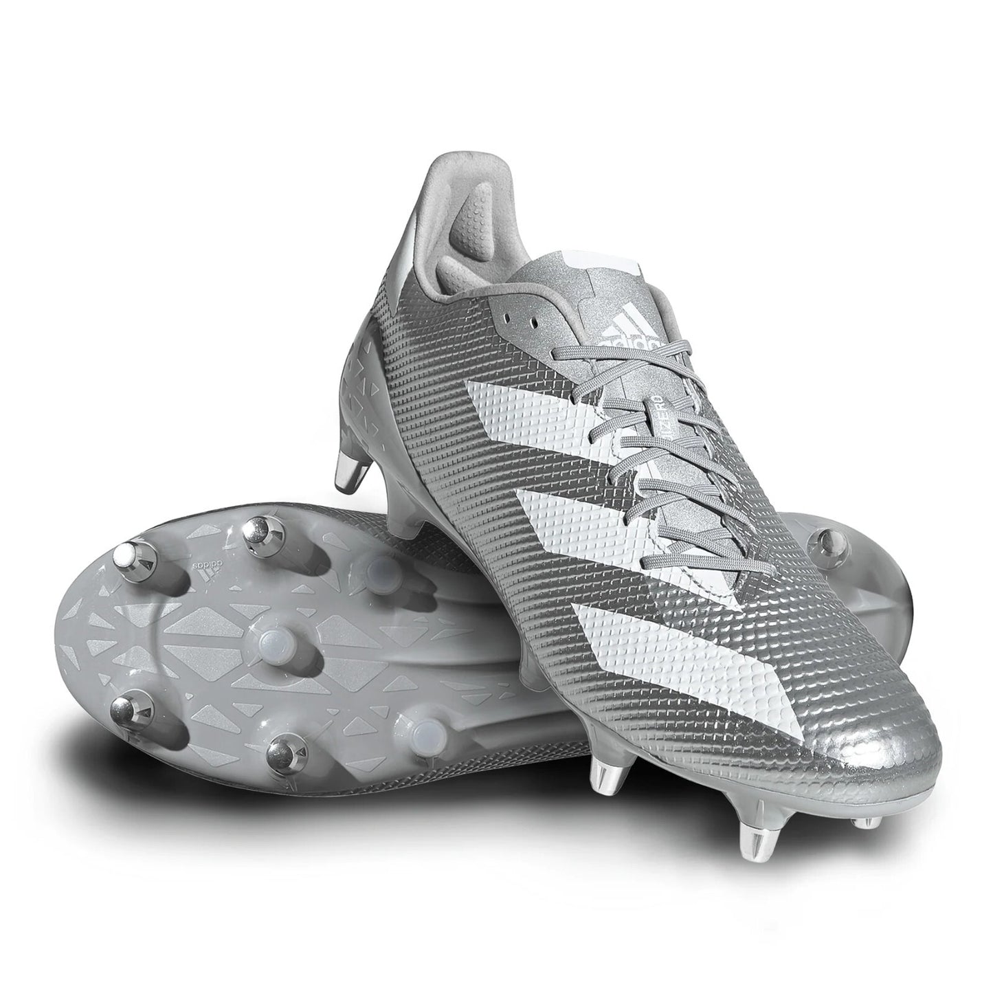 Adidas Unisex Adizero RS7 (SG) Rugby Boots / Silver White / RRP £170
