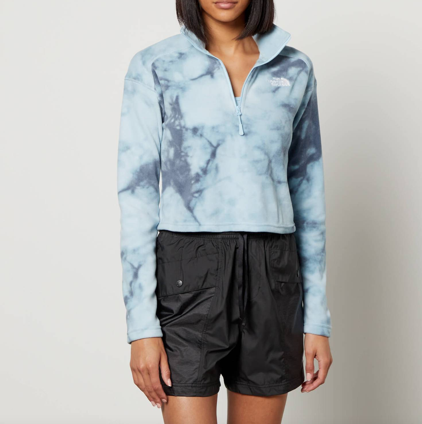 The North Face Womens 100 Glacier Cropped Fleece / BNWT / Beta Blue Dye / RRP£65
