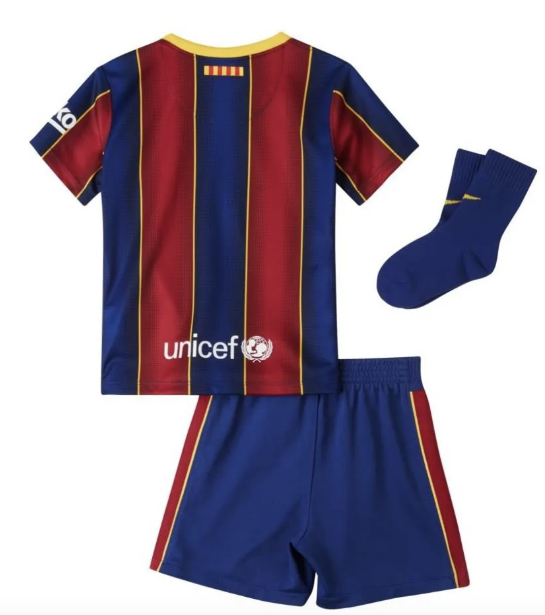Nike Toddler Barcelona Full Football Kit / Home Blue Red / 20-21 / RRP £40