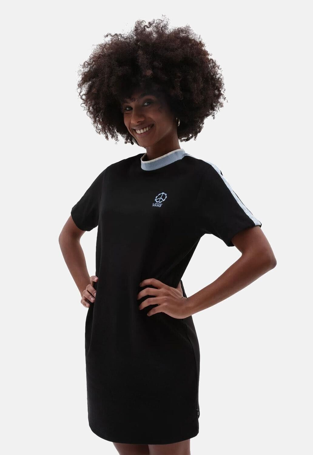 Vans Womens Peace Checkerboard SS Dress / Black / RRP £52