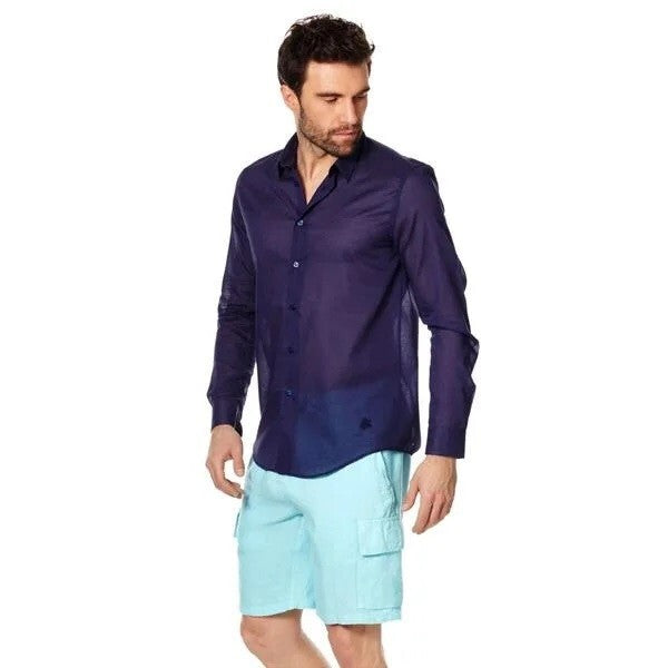 Vilebrequin Light Cotton Shirt / Unisex Caracal / Navy Blue / RRP £165