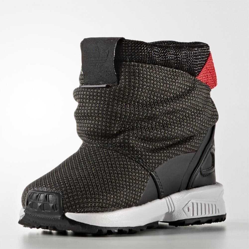 Adidas Infant ZX Flux Winter Snow Trainer Boot / Black / RRP £50