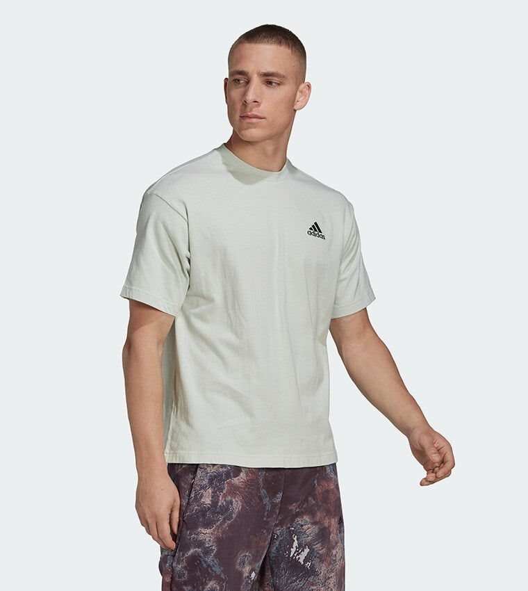 Adidas Unisex Embroidered Logo T-Shirt / Grey / RRP £25