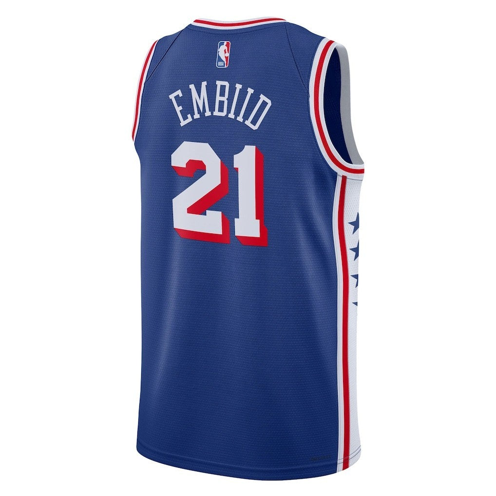 Nike Philadelphia Sixers Blue Basketball Jersey / Joel Embiid / RRP £95