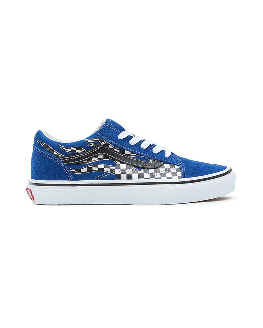 Vans Junior Old Skool Trainers / Blue Reflective Checker / RRP £50