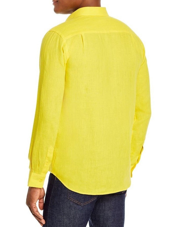 Vilebrequin Mens Linen Shirt / Caroubis / Yellow / RRP £185