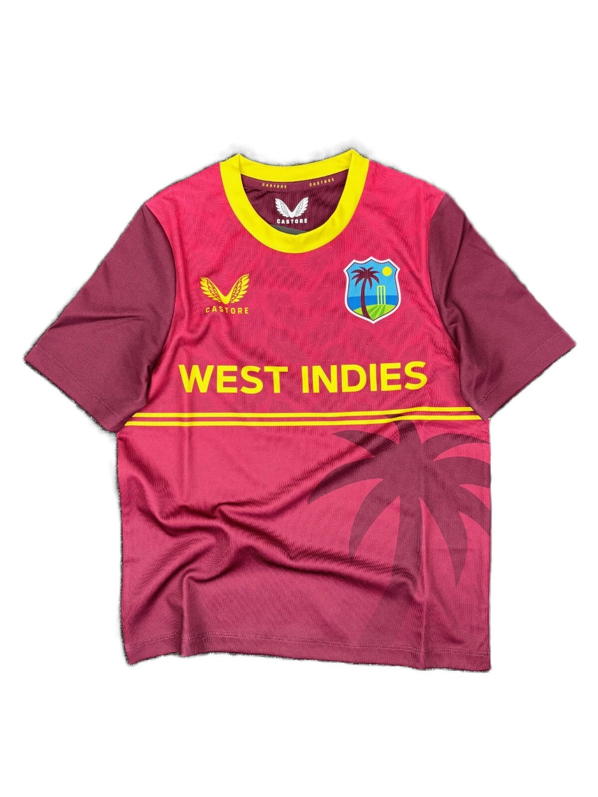 Castore Kids West Indies Cricket Take Down Shirt / Maroon / RRP £55