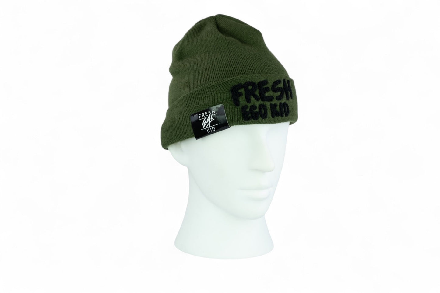 Fresh Ego Kid Heritage Knit Beanie / Olive Black / RRP £24