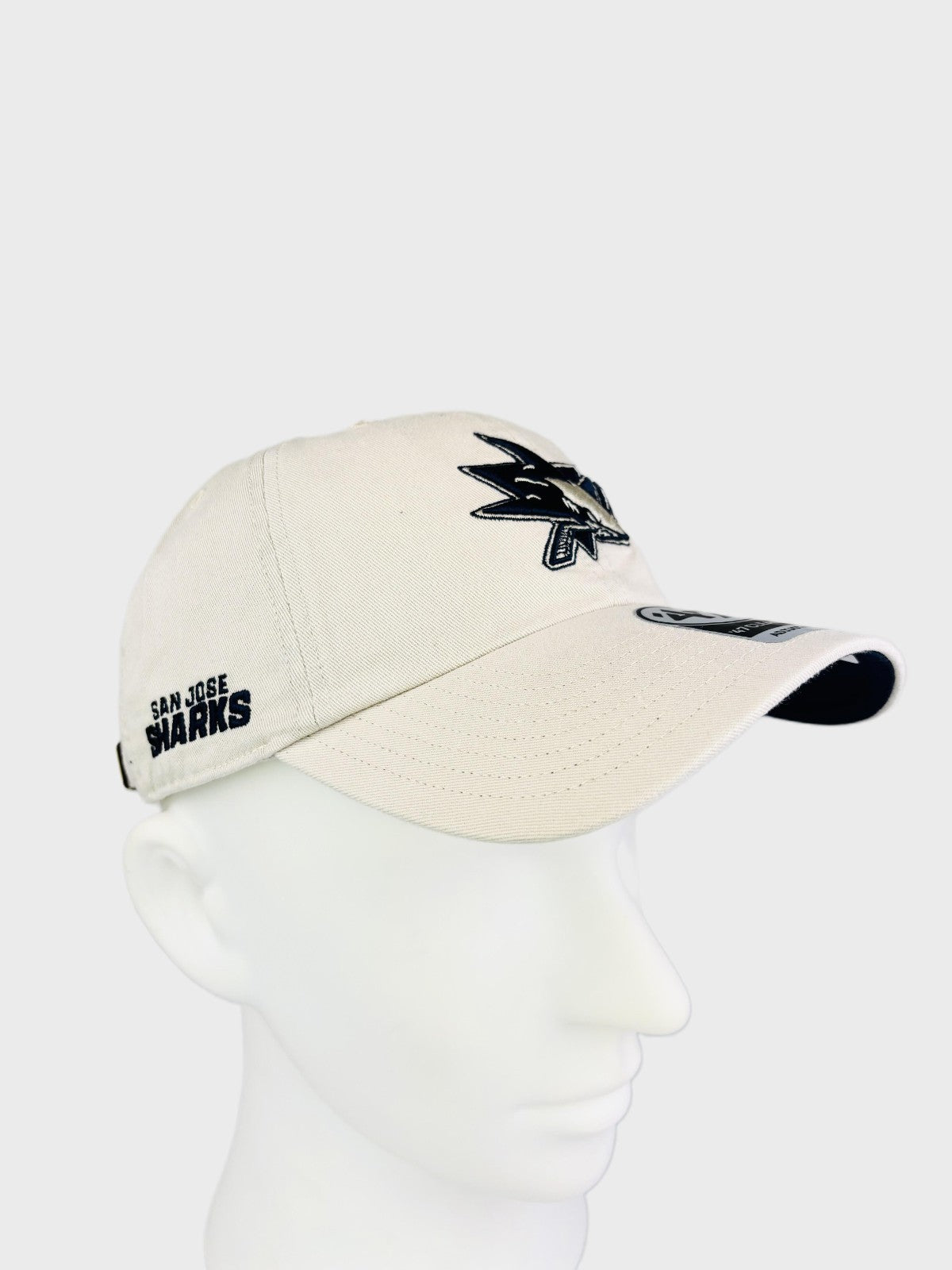 47 Brand San Jose Sharks NHL Clean Up Relaxed Dad Cap / Natural Ivory / RRP £28