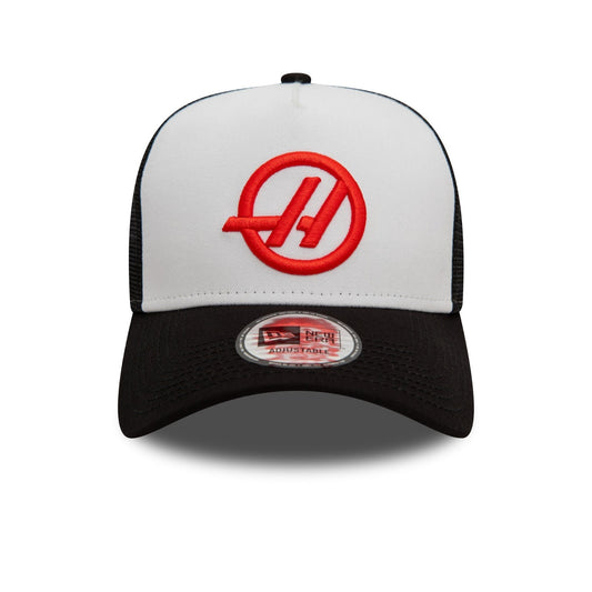 New Era Adult Haas F1 Trucker Cap / Black White / RRP £32