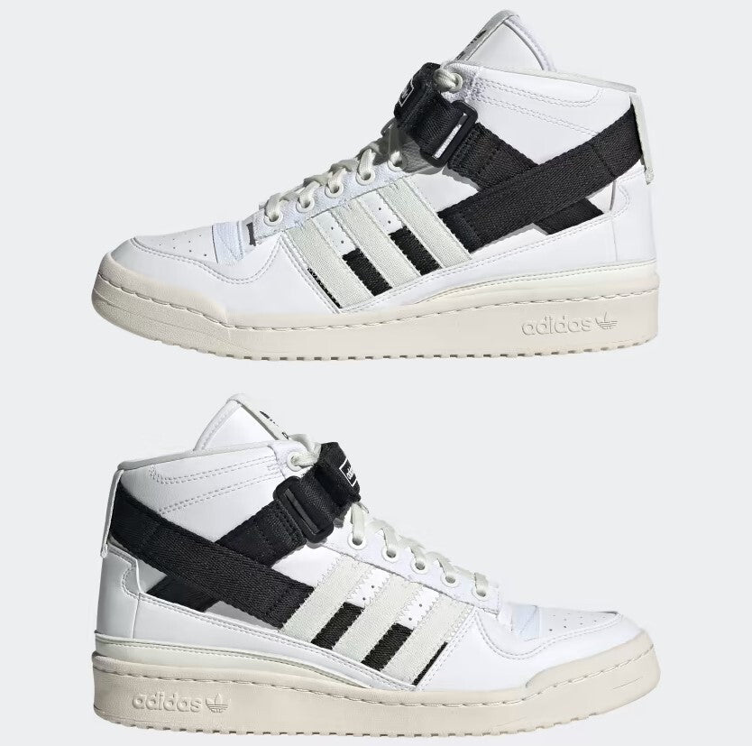 Adidas Mens Forum Mid Parley Trainers / White Black / RRP £90