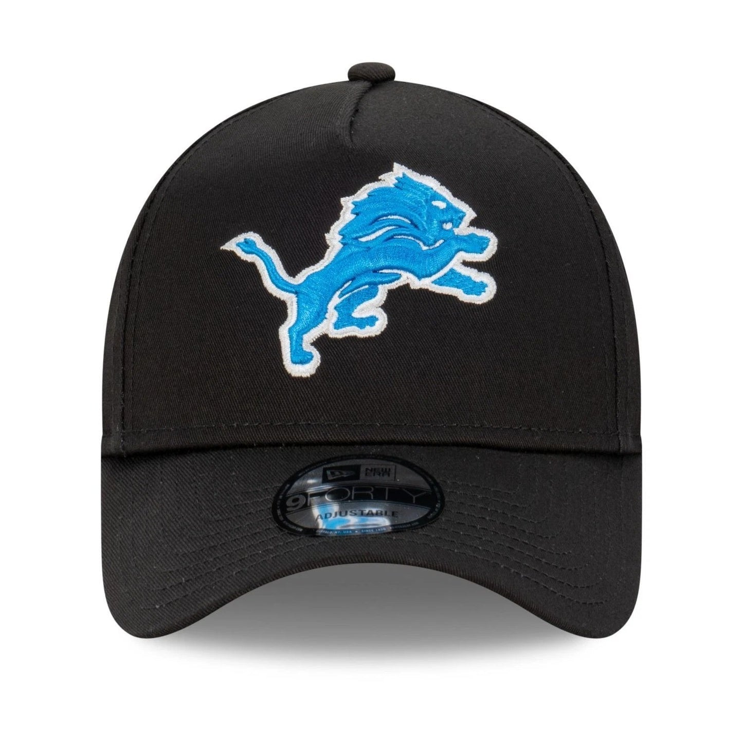 New Era Adult NFL Detroit Lions 9Forty A-Frame Adjustable Cap / Black / RRP £27