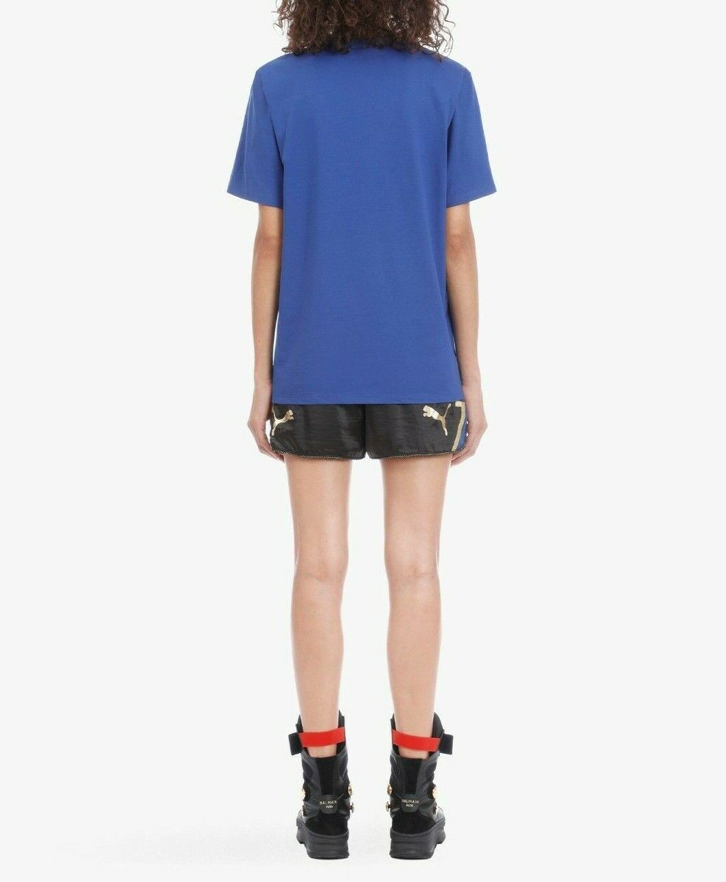 Balmain x Puma Women's Graphic Logo Tee / Blue Red / BNWT / RRP £100