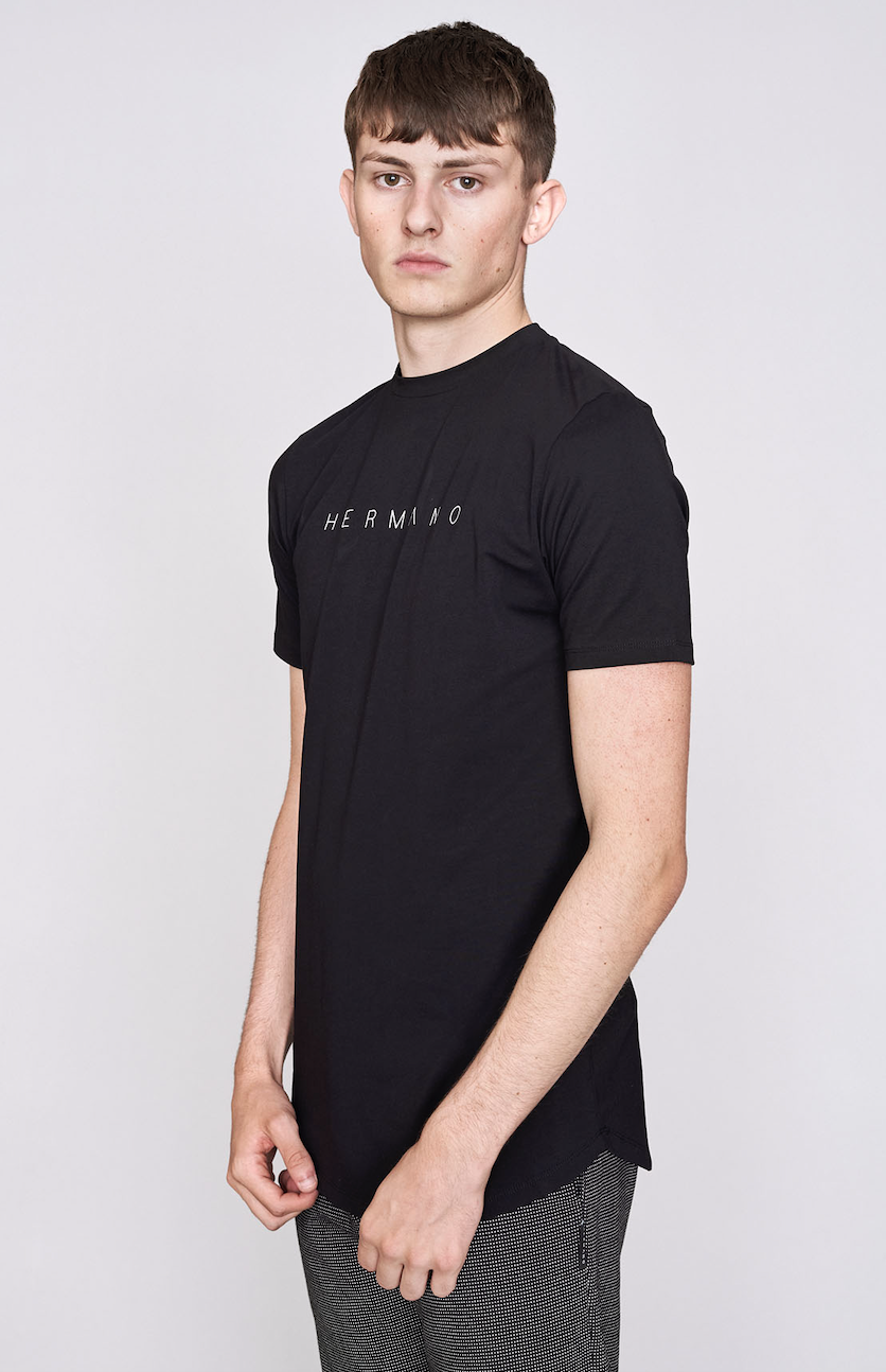 Hermano Mens Chest Logo T-Shirt / BNWT / Black / RRP £35