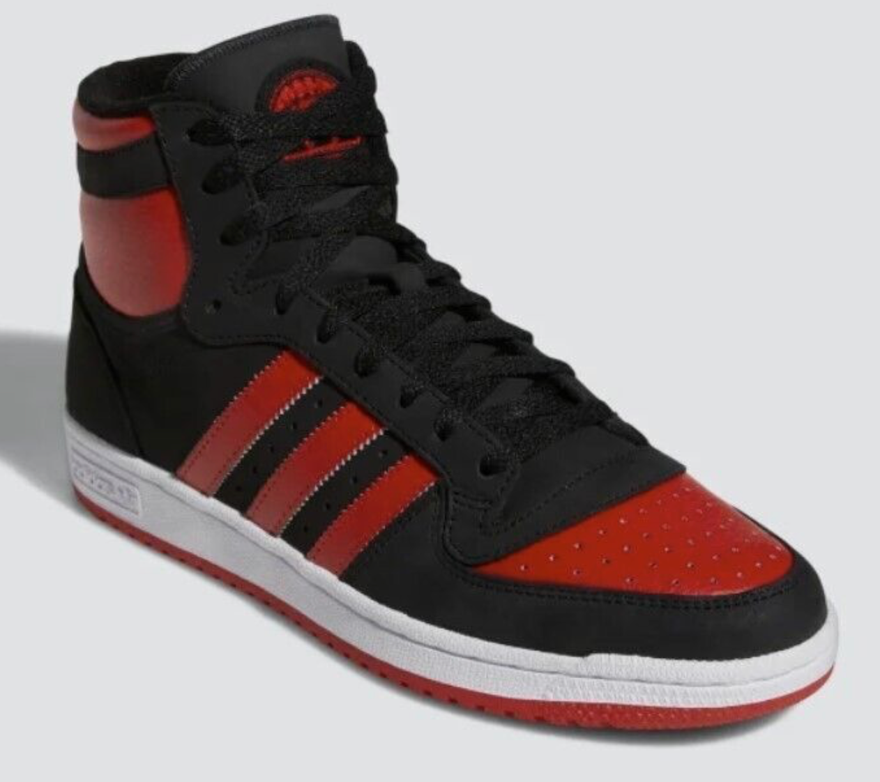 Adidas Mens Top Ten Hi Trainers / Black Red / RRP £85