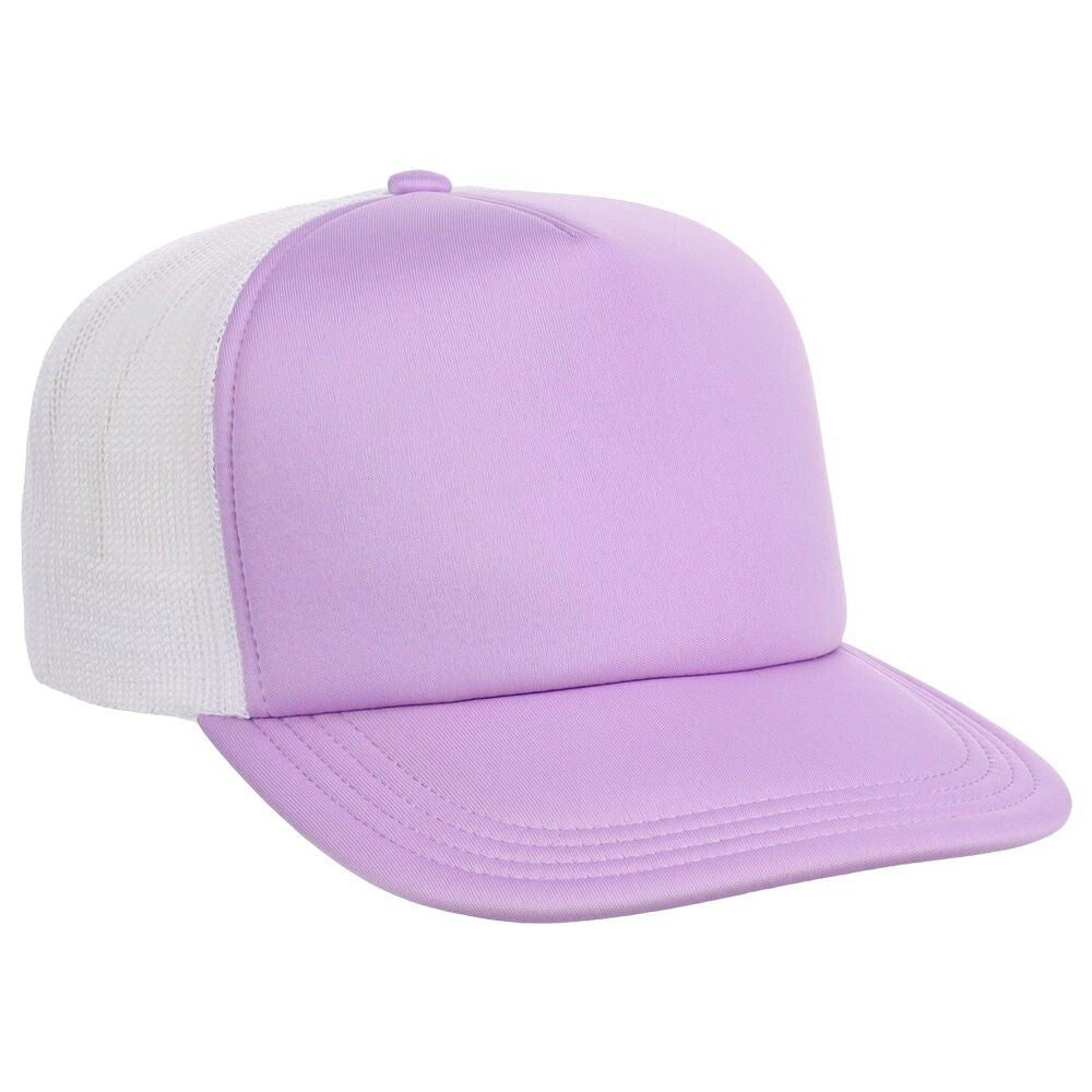 Unisex Plain Screen Foam Trucker Hat / Purple White / £20