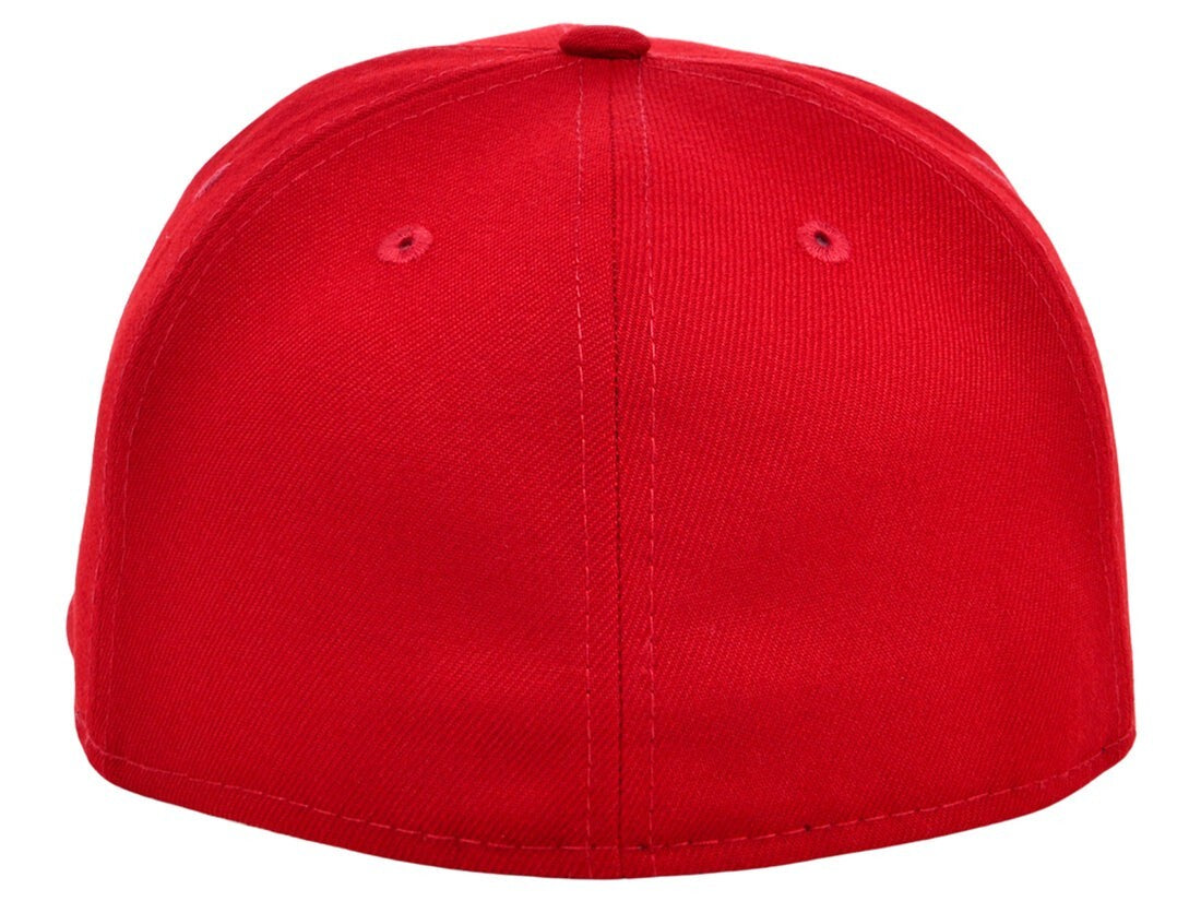Unisex Plain Full Court Fitted Hat / Red / £22