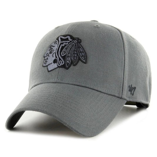 47 Brand Chicago Blackhawks NHL MVP Cap / Tonal Charcoal Grey / RRP £32