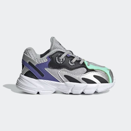 Adidas Toddler Astir Elasticated Trainers / Silver Black / RRP £45