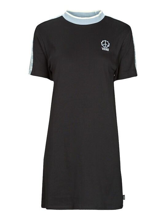 Vans Womens Peace Checkerboard SS Dress / Black / RRP £52