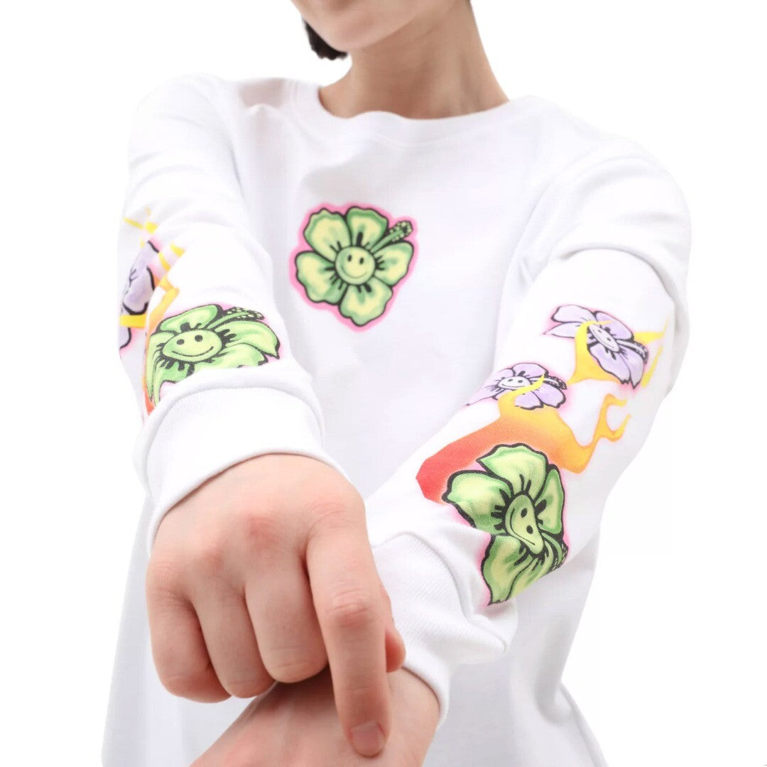 Vans Women's X Em on Holiday Long Sleeve BFF T-Shirt / White / RRP £47