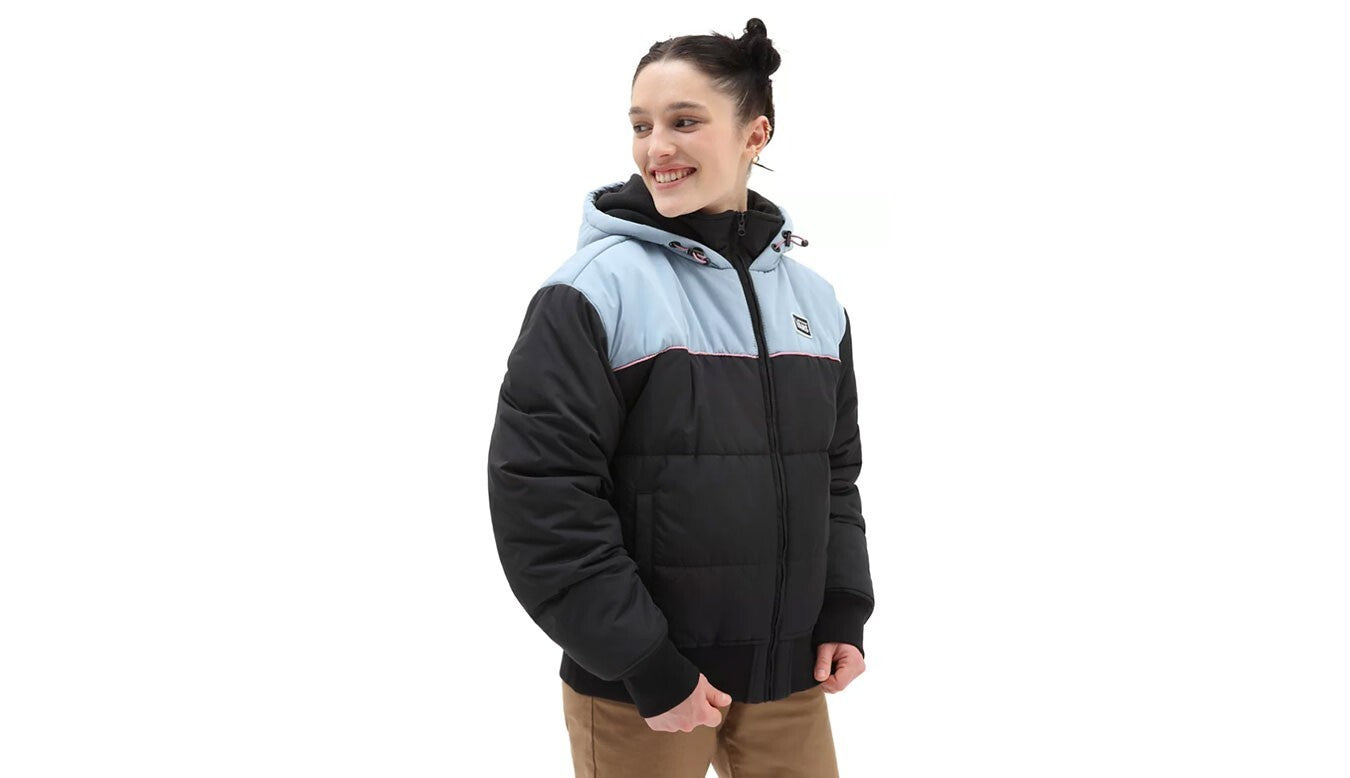 Vans Womens Hard Rain MTE Puffer Jacket / Black Blue / RRP £130