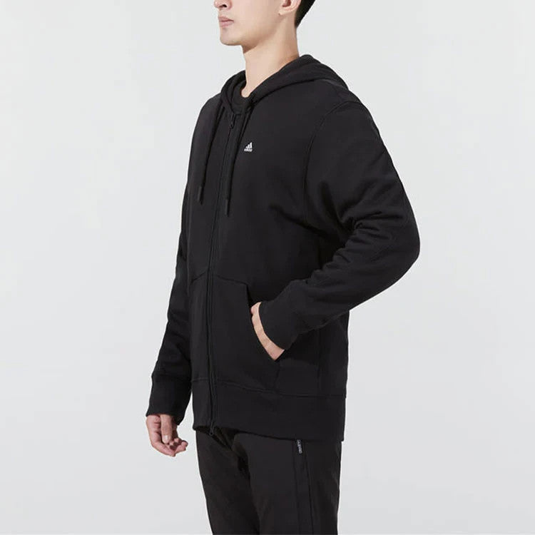 Adidas Mens Full Zip Logo Hoodie / Black / RRP £68