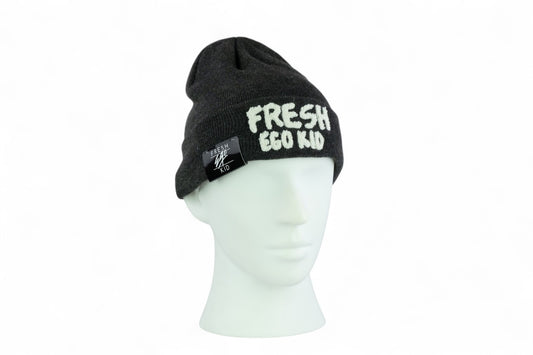 Fresh Ego Kid Hertiage Knit Beanie Hat / Grey Ivory / RRP £24