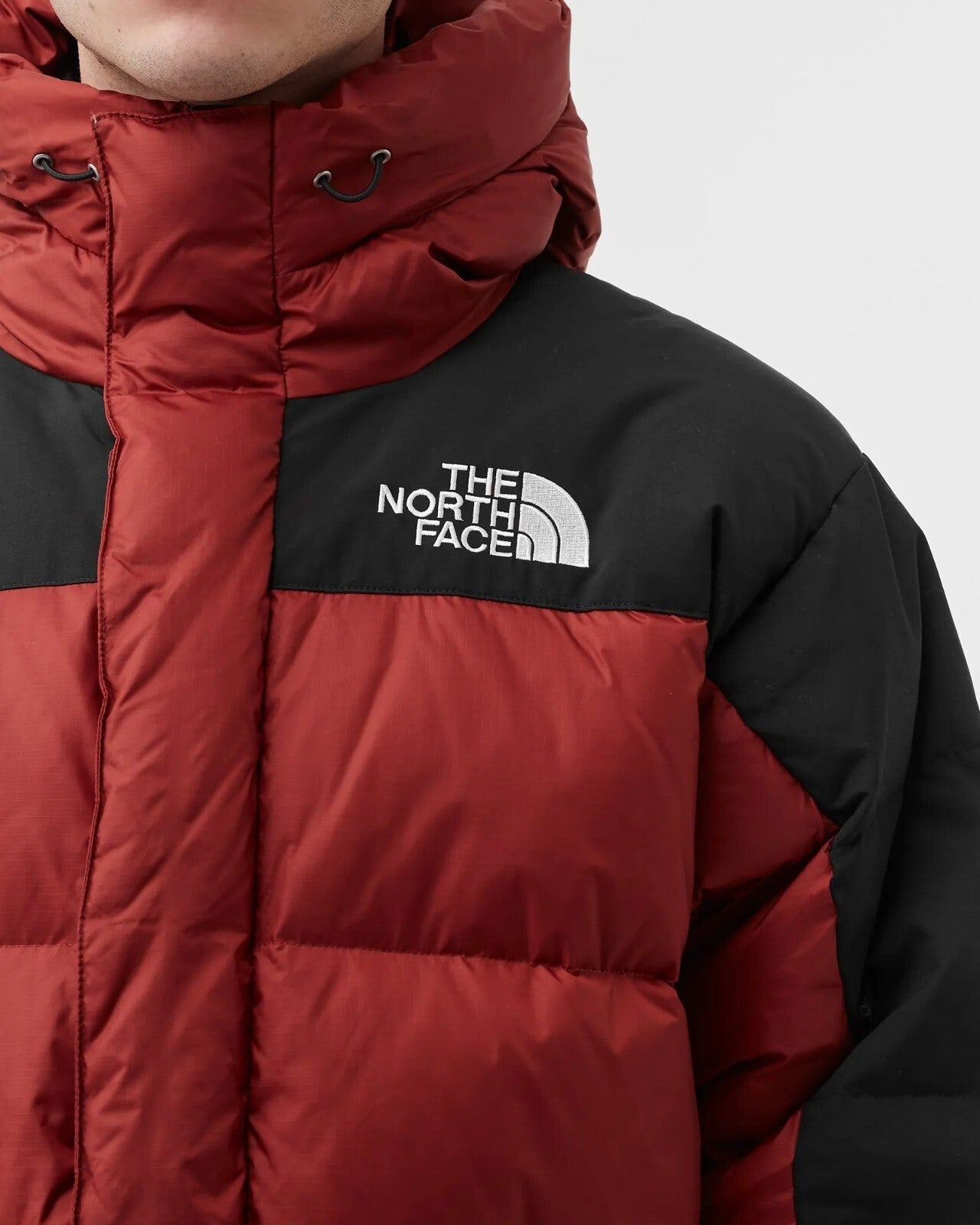 The North Face Mens Himalayan Down Puffer Parka Jacket / Red Black / RRP £360
