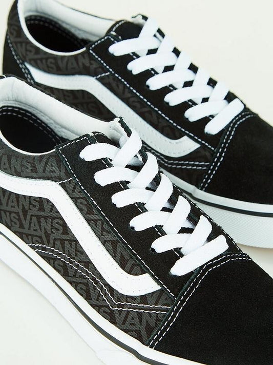 Vans Old Skool Kids Trainers Black White Canvas Trainers / UK 4-5.5 / RRP £50