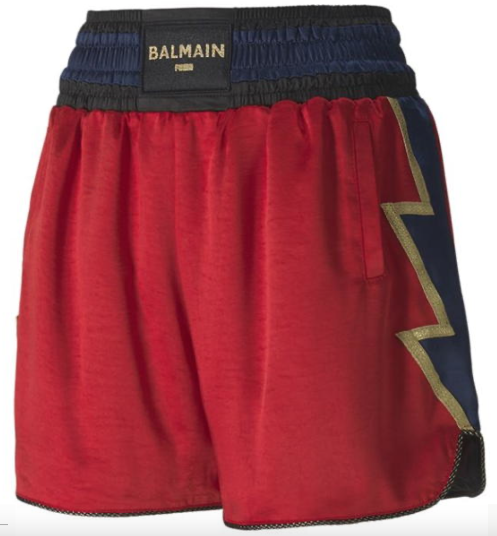 Puma x Balmain Women's Boxing Shorts / BNWT / RRP £225 / Black & Red