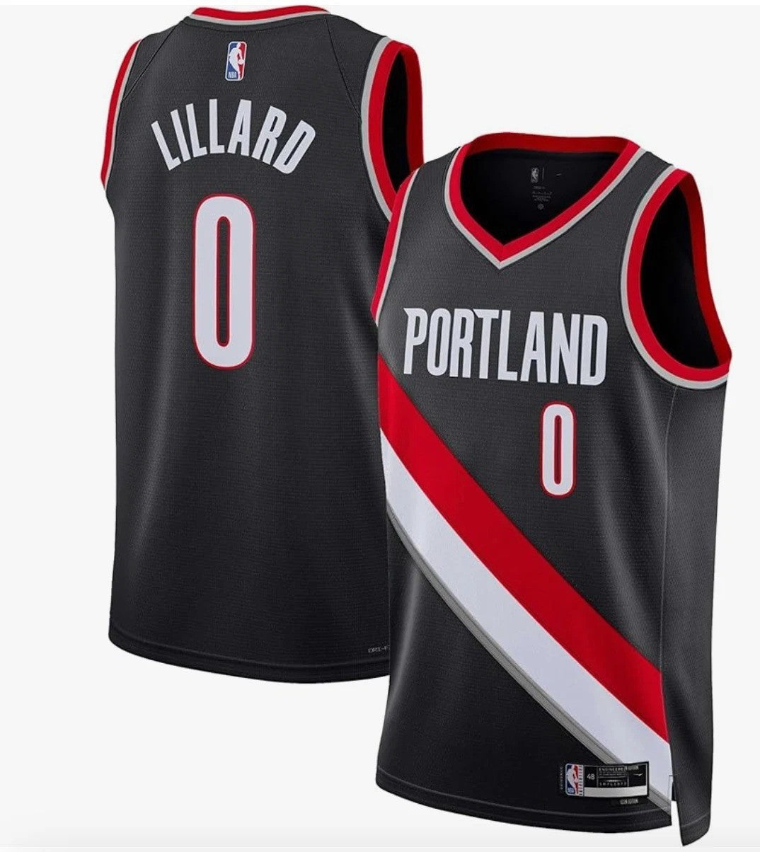 Nike Mens Portland Trail Blazers Blank Basketball Jersey / Black / RRP £90