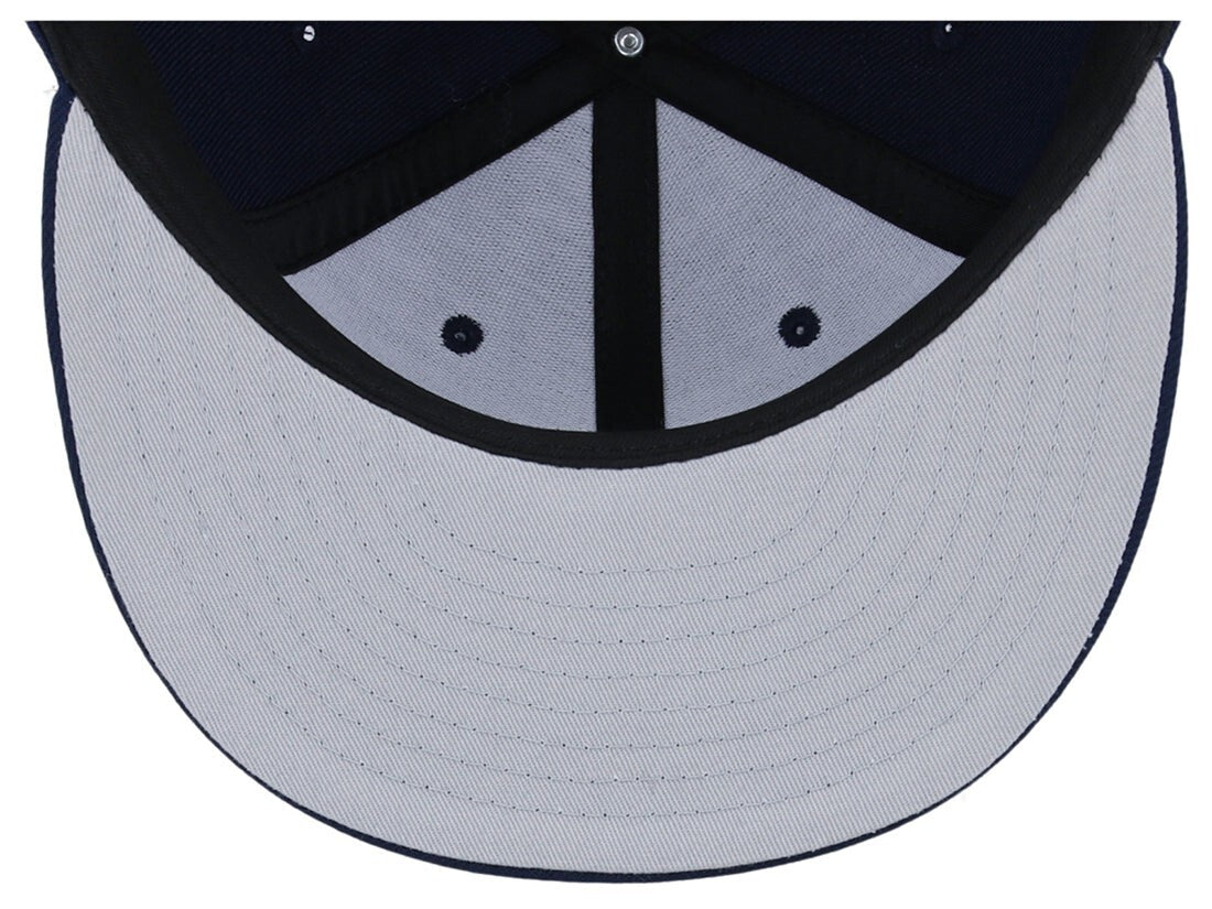 Crowns By Lids Unisex Plain Full Court Fitted Hat / Navy / £22