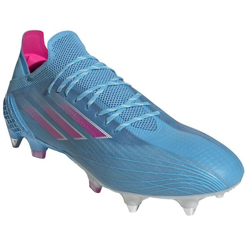 Adidas Unisex X Speedflow.1 SG Football Boots / Sky Blue Pink / RRP £180