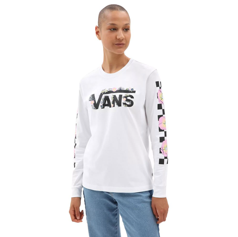 Vans Troppy V L/S T-shirt/ White / Women / RRP £30