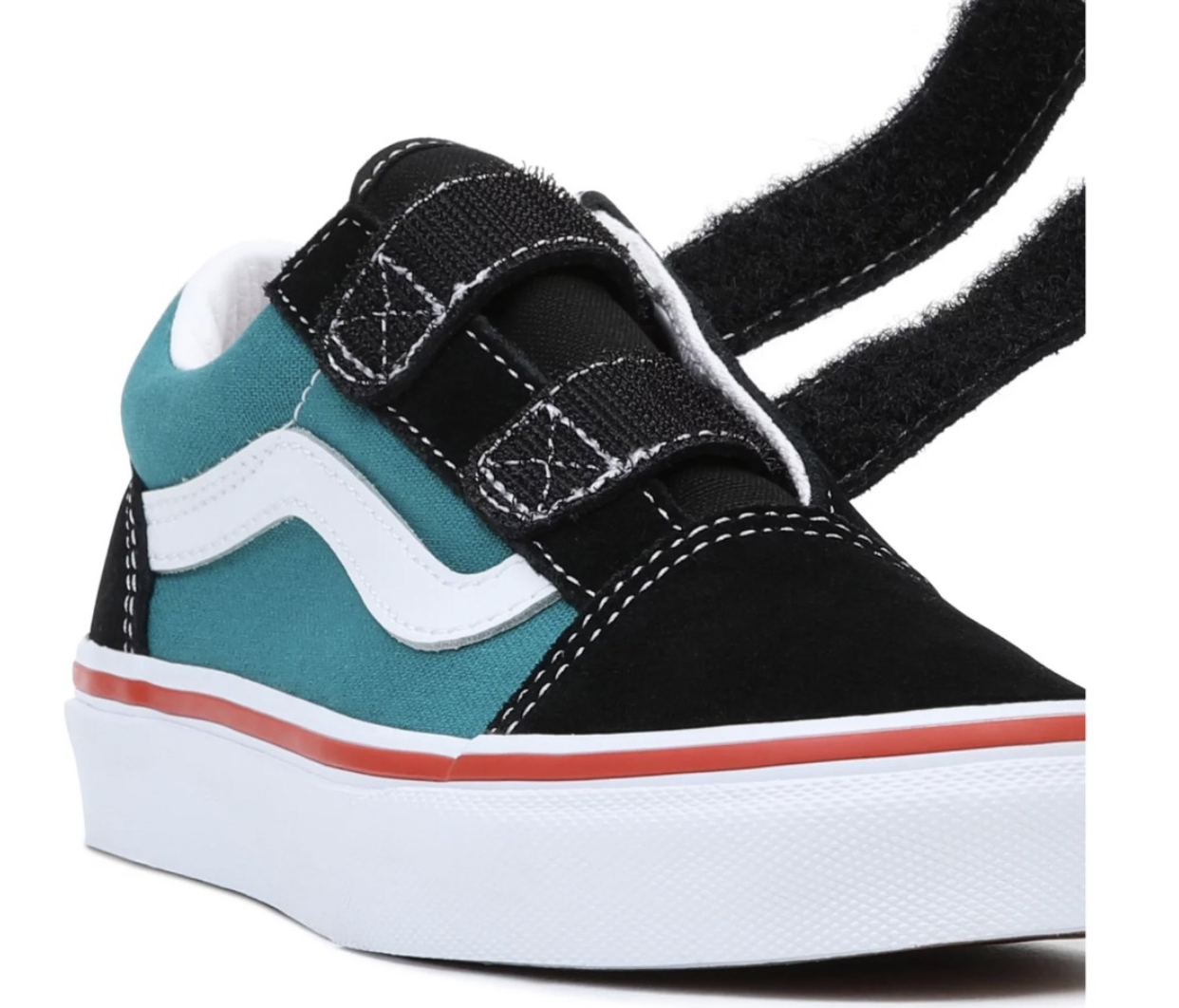 Vans Kids Old Skool 2 Strap Trainers / Black Yellow Green / RRP £40