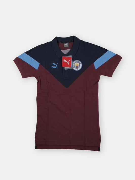 Puma Mens 2019-20 Manchester City Polo Football T-Shirt / Maroon / RRP £39.99