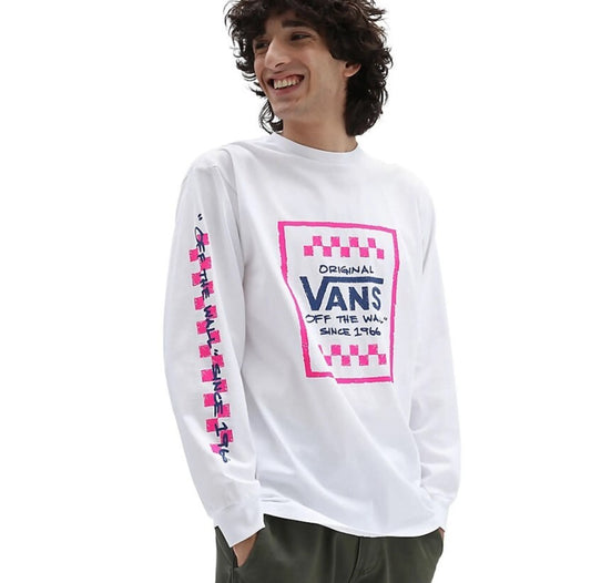 Vans Sketchy Past LS T-Shirt / White / Mens / RRP £32