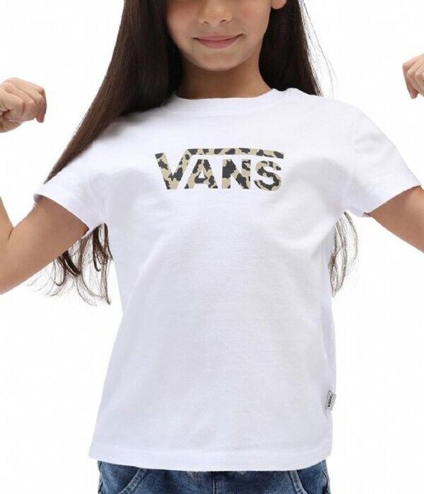 Vans T Shirt Leopard Flying V Kids White / RRP £18