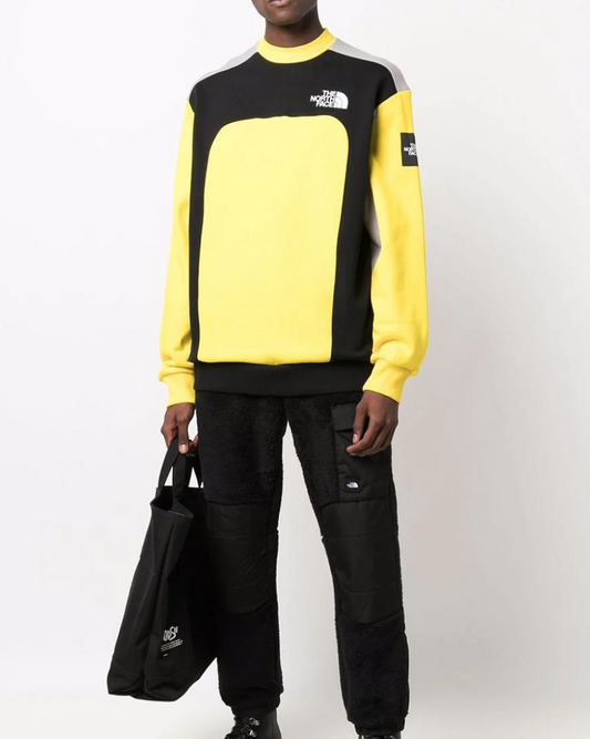 The North Face Men's Black Box Cut & Sew Sweat / BNWT / Lightning Yellow