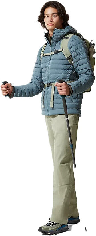 The North Face Men's Stretch Down Hooded Puffer Jacket / Goblin Blue / RRP £260